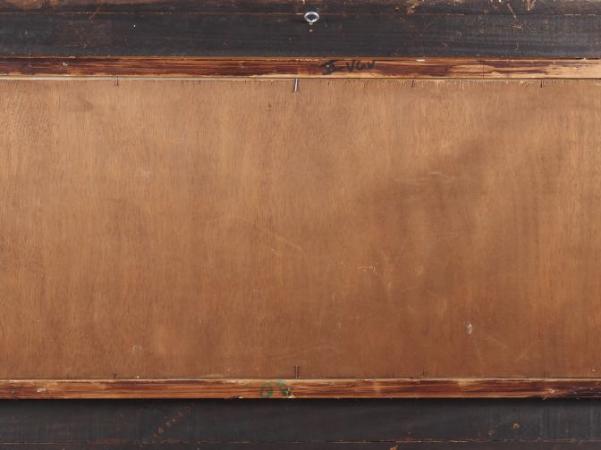 Jean MONNIER. "barques sur l'étang de Thau" Huile sur panneau, signée 