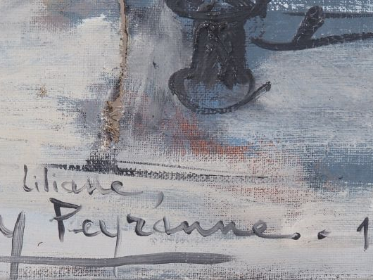 Rémy PEYRANNE. "Le port de Sète". Huile sur toile signée, dédicacée et