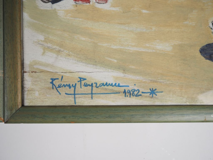 Rémy PEYRANNE.  "le port de Sète" Tryptique aquarelles, signé et daté 