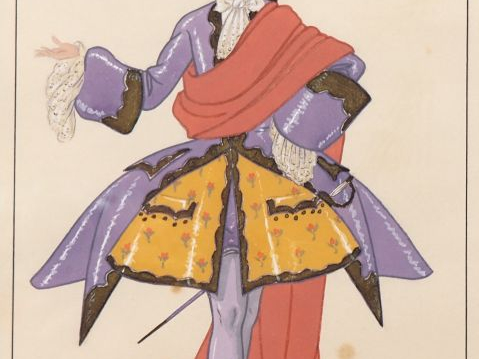 RANSON.  "Elégant" Paire de pochoirs  Signés