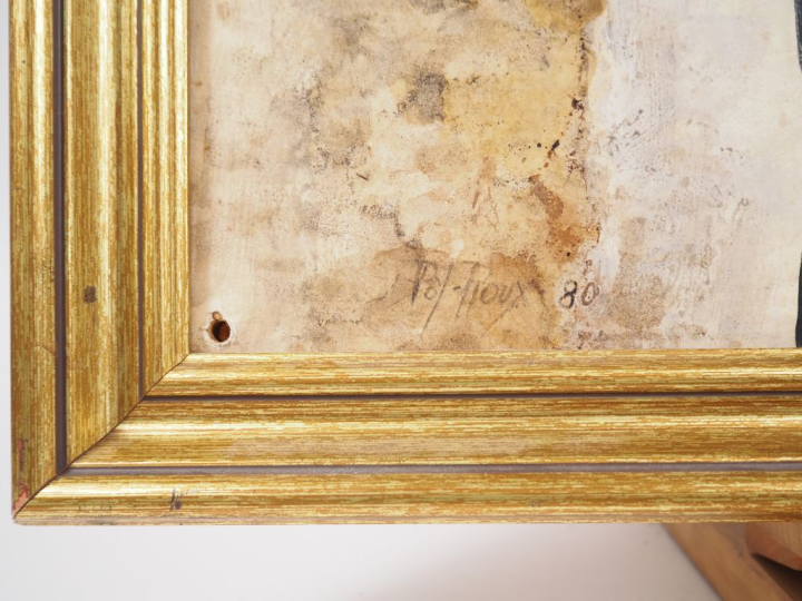 Pöl ROUX.  "Jacob bénissant les fils de Joseph". Huile sur panneau, si