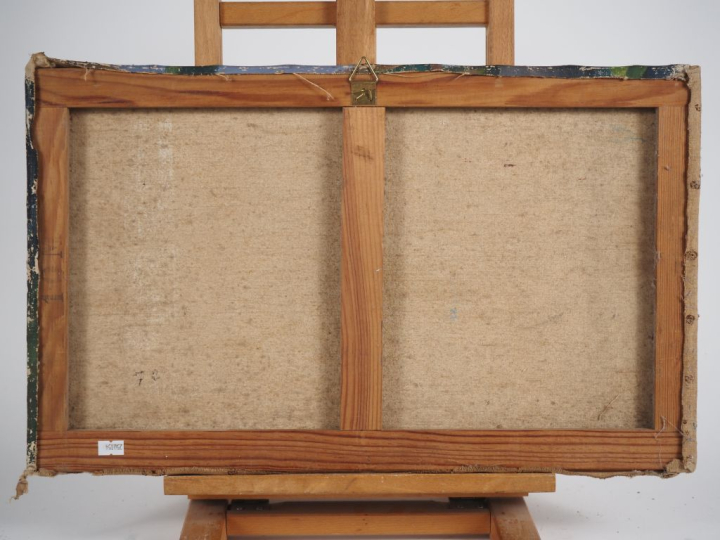 Edmond SIGRIST.  "paysage animé dans les montagnes, Mont Ventoux" Huil