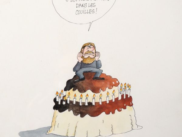SINE.  Dessin humoristique" "le premier qui me dit que j'ai deux fois 