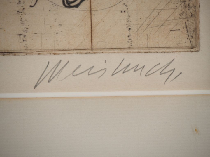 Claude WEISBUCH. Gravure en noir, signée en bas à droite et numérotée 