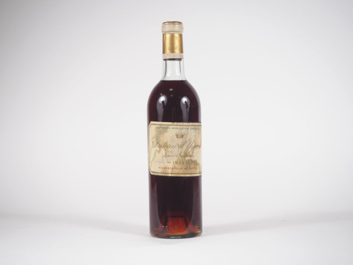 1 BOUTEILLE CHÂTEAU D'YQUEM 1er GCC SAUTERNES - 1955 - LB/ET 