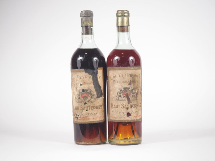 2 BOUTEILLES PEYRAGUEY "LE ROUSSET" HAUT SAUTERNES - HEP/ETS/EA 