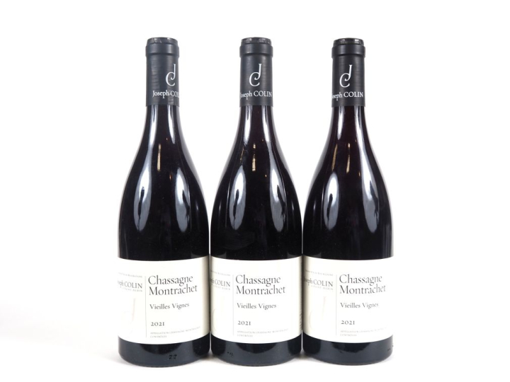 3 BOUTEILLES CHASSAGNE MONTRACHET "VIEILLES VIGNES" JOSEPH COLIN - 202