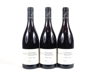 Vente aux enchères 3 BOUTEILLES CHASSAGNE MONTRACHET "VIEILLES VIGNES" JOSEPH COLIN - 202