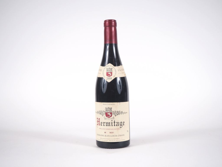1 BOUTEILLE l'HERMITAGE DOMAINE JEAN LOUIS CHAVE - 2008 - COLLERETTE L