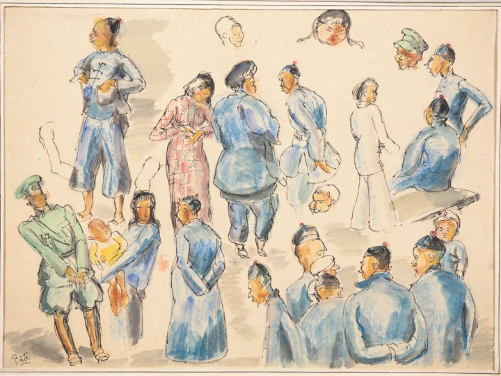 Louis Robert BATE (1898-1948, grand prix de l'Indochine en 1938). "Jeu