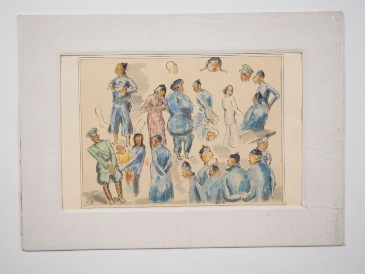 Louis Robert BATE (1898-1948, grand prix de l'Indochine en 1938). "Jeu