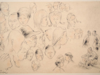 Vente aux enchères Louis Robert BATE (1898-1948, grand prix de l'Indochine en 1938). "Etu