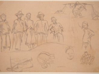 Vente aux enchères Louis Robert BATE (1898-1948, grand prix de l'Indochine en 1938). "Jeu