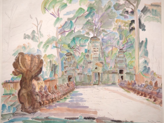 Vente aux enchères Louis Robert BATE (1898-1948, grand prix de l'Indochine en 1938). "Vue