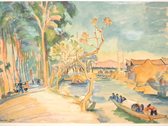 Vente aux enchères Louis Robert BATE (1898-1948, grand prix de l'Indochine en 1938). "Bar
