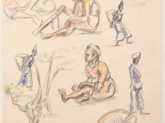 Vente aux enchères Louis Robert BATE (1898-1948, grand prix de l'Indochine en 1938). "Tra