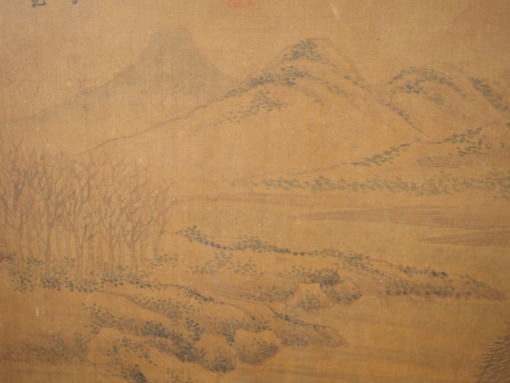 Chine, fin de la période Qing Peinture à l’encre et couleurs sur soie,