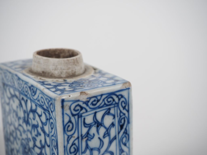 Chine, vers 1900 Deux flacons à thé, en porcelaine émaillée bleu blanc