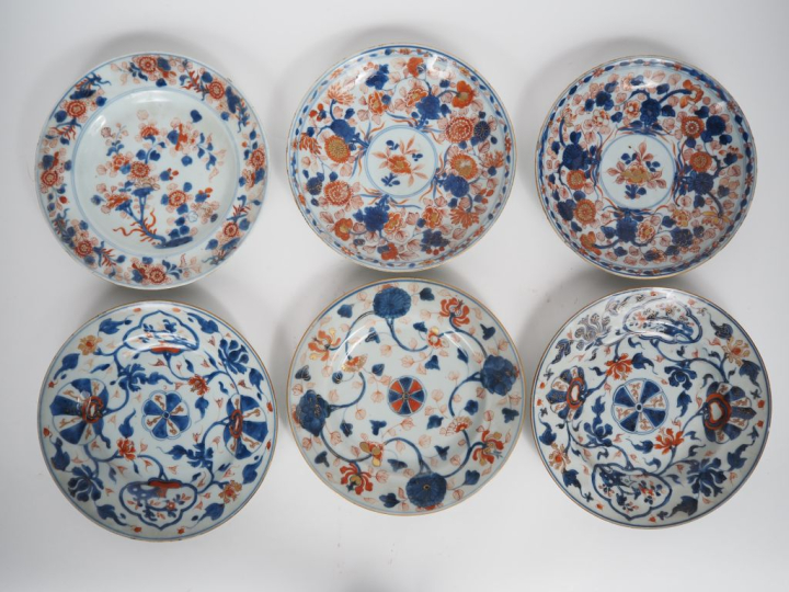 Chine, Compagnie des Indes, XVIIIe siècle Ensemble de porcelaines en é