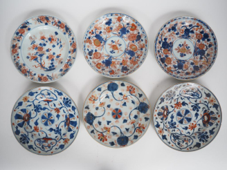 Vente aux enchères Chine, Compagnie des Indes, XVIIIe siècle Ensemble de porcelaines en é