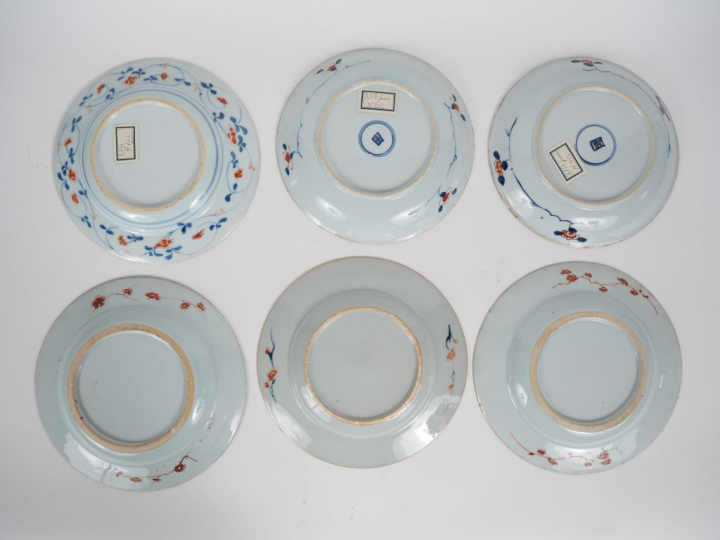 Chine, Compagnie des Indes, XVIIIe siècle Ensemble de porcelaines en é