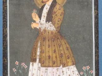 Vente aux enchères Inde du Nord, vers 1920 Miniature sur papier, représentant un dignitai