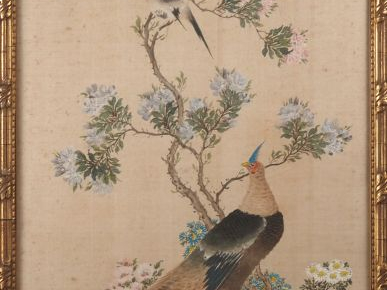 Japon, période Meiji  Peinture à l’encre et couleurs sur soie, représe