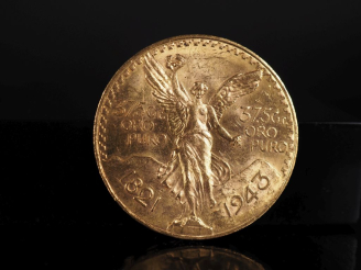 Vente aux enchères Pièce de 50 pesos or. FRAIS ACHETEURS 10%HT.   