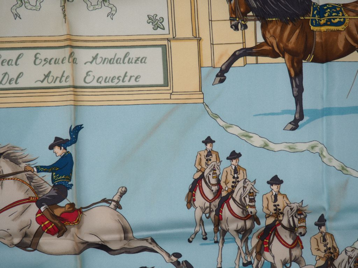 HERMES, Paris Carré de soie, modèle "Real Escuela Andaluza Del Arte Eq