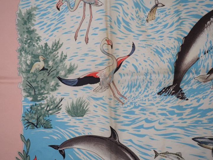 HERMES, Paris Carré de soie, modèle "La vie précieuse de la Méditerran