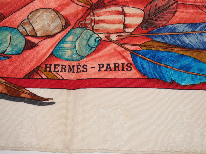 HERMES, Paris Carré de soie, modèle "Christophe Colomb découvre l'Amér