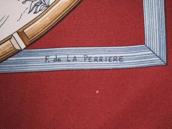 HERMES, Paris Carré de soie, modèle "Voitures de dames".  Design par F