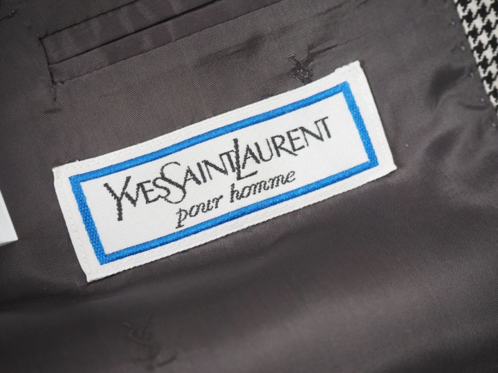 Yves SAINT LAURENT, pour homme Veste d’homme en laine (100%), noire et