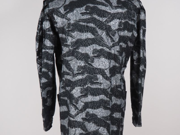 PISANTI, Paris Chemise en coton (100%), à décor argenté et noir de pan