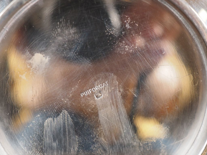 PUIFORCAT.  Service à café et à thé 4 pièces en argent, poinçon Minerv