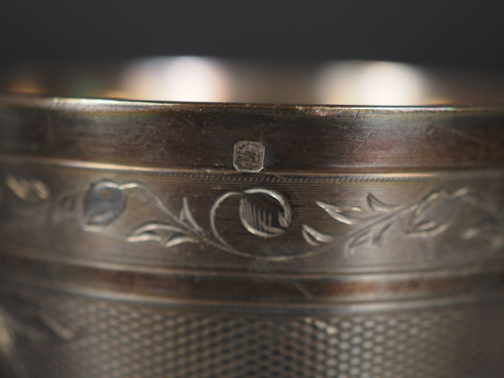 3 timbales en argent poinçon Minerve Poids : 261 g   