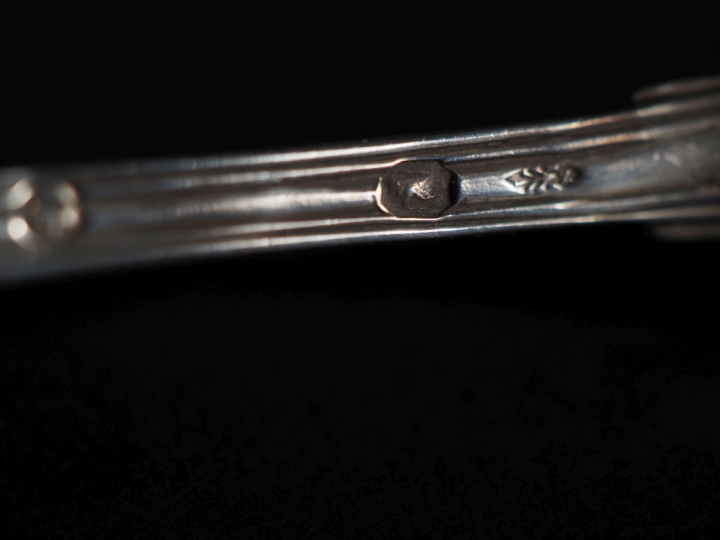 Pelle à sel début XIXème en argent 950, poinçon au 2ème Coq, modèle à 