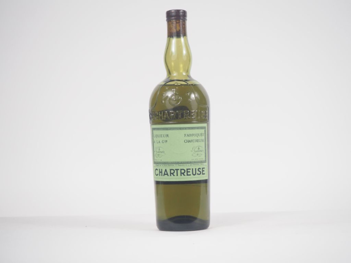 1 BOUTEILLE CHARTREUSE VERTE 1951-1956 AVEC SON EMBALLAGE D'ORIGINE (A