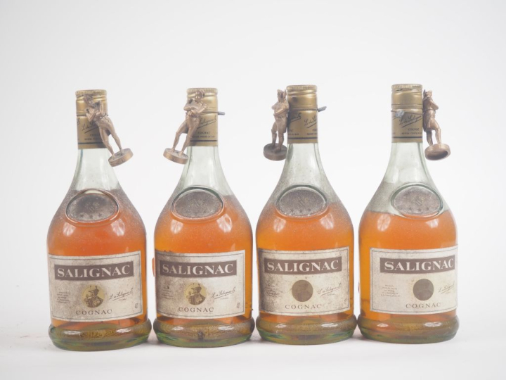 4 BOUTEILLES COGNAC SALIGNAC SPÉCIAL 70 cl