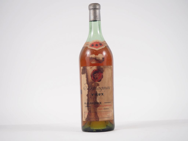 1 BOUTEILLE ARMAGNAC VIEUX A. CLAVERIE - 1914 - ET 