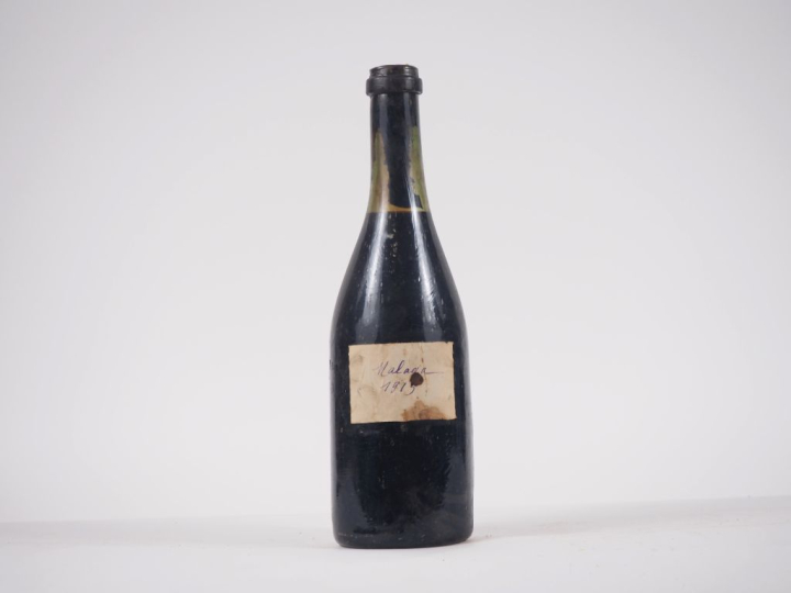 1 TRÈS VIEILLE BOUTEILLE MALAGA - 1913 - ETIQUETTE MANUSCRITE/CAPS ABS
