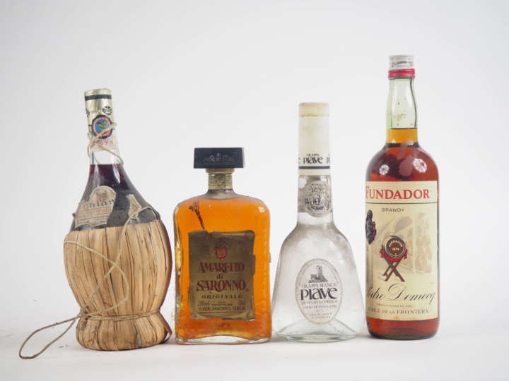 4 BOUTEILLES : 1 CHIANTI BRONDELLO BORGHINI ALFO FU FERRUCCIO CERTALDO