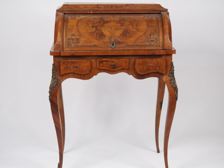 Bureau cylindre Napoléon III de style Transition Louis XV-Louis XVI en