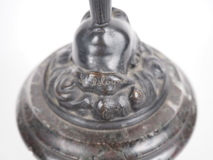 Jean de BOLOGNE (d'après). "Hermès". Sculpture en bronze sur un socle 