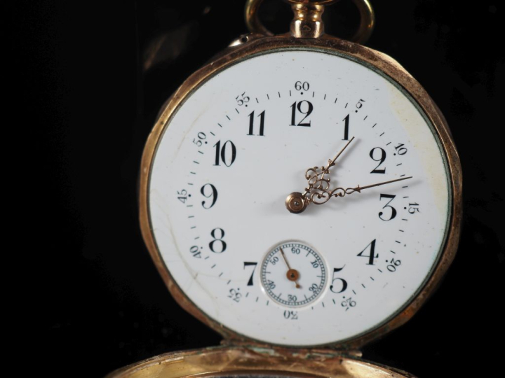 DEUXIEME MOITIE DU XIXème SIECLE Montre de gousset Napoléon III en or 