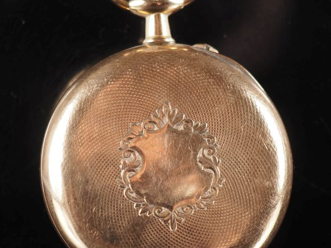 LE ROUSSEAU, à LIÈGE N°601840 Vers 1900 Montre de poche en or jaune 18