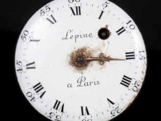 Vente aux enchères LEPINE, à Paris N°656. Montre de gousset sans sa monture.  Cadran émai