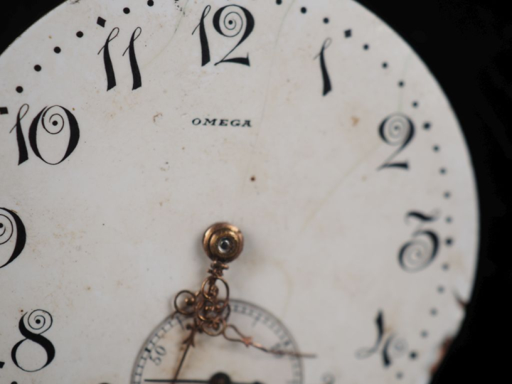 OMEGA Module de montre comprenant un cadran et un mécanisme.  Cadran à