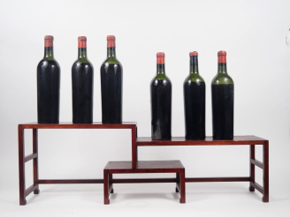 Vente aux enchères 6 BOUTEILLES CHÂTEAU LARROQUE HAUT ST ÉMILION - 1911 - 1 HEP/1 MEP-BEP