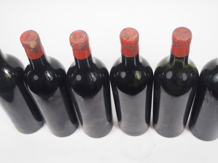 6 BOUTEILLES CHÂTEAU LARROQUE HAUT ST ÉMILION - 1911 - 1 HEP/1 MEP-BEP